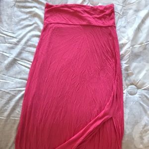 Peach maxi skirt